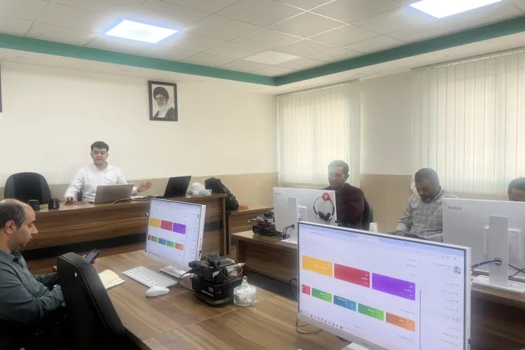 Image of a presentation session on online medical appointment systems and telemedicine