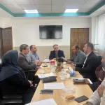 Image of the meeting to review the progress of the insurance rules engine project